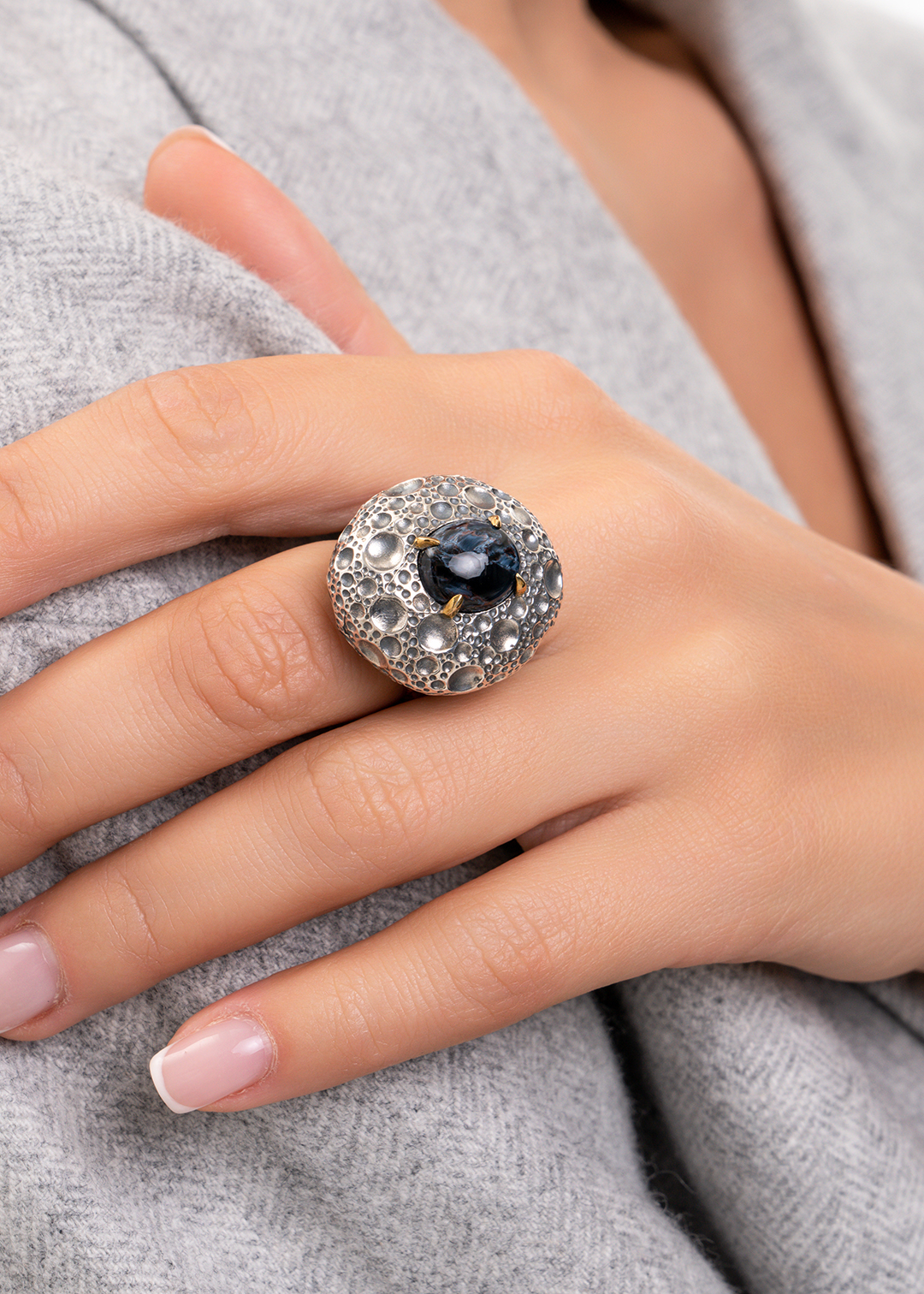 Серебряное кольцо «Лунный Сателлит» | Ювелирные украшения Sarkissian - фото 11