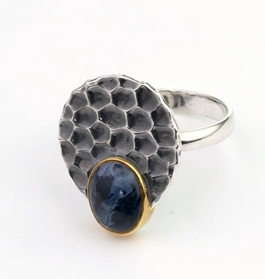 Кольцо из серебра с камнем питерсит | Ювелирные украшения Sarkissian - фото 9 d