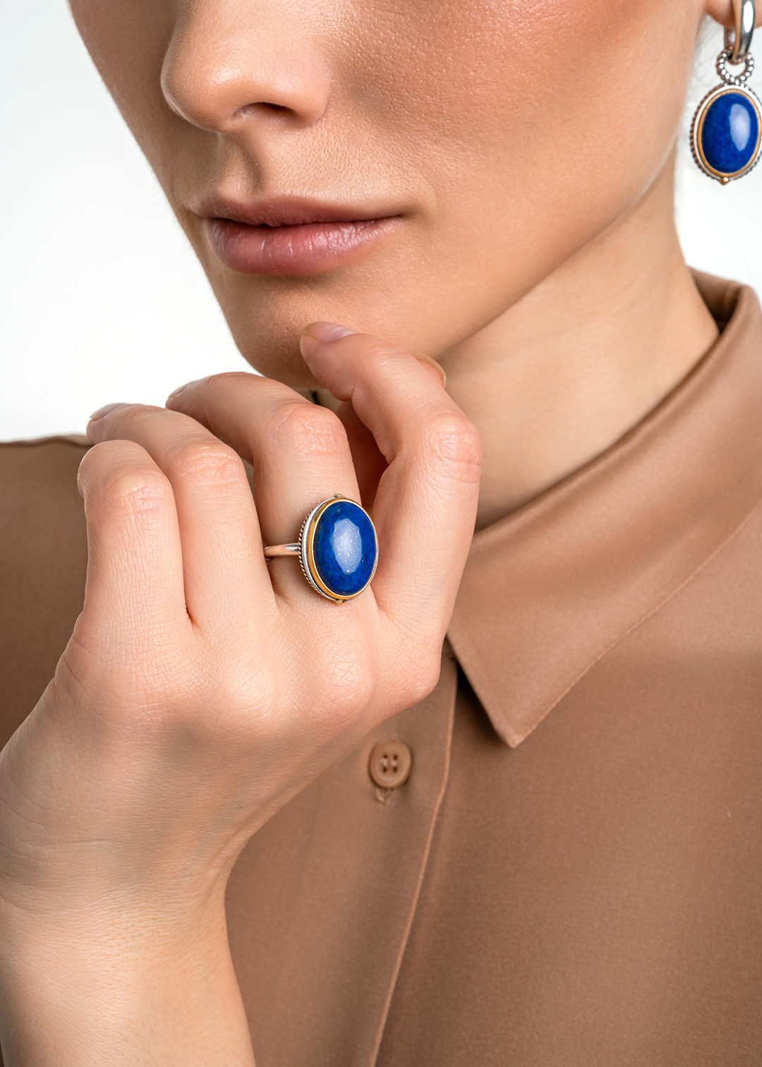 Кольцо из серебра с камнем лазурит | Ювелирные украшения Sarkissian - фото 15