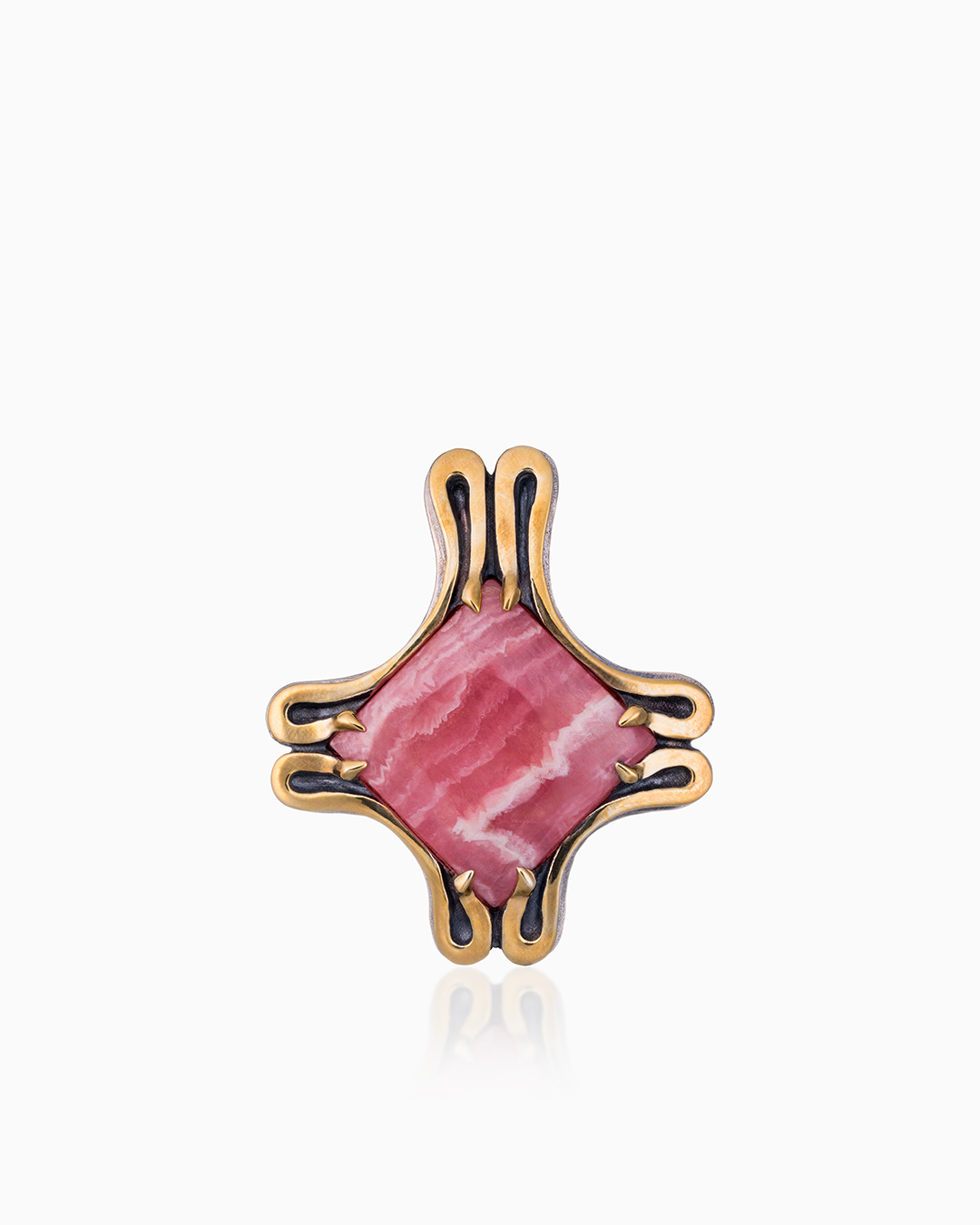 Подвеска из серебра с камнем родохрозит - фото 1