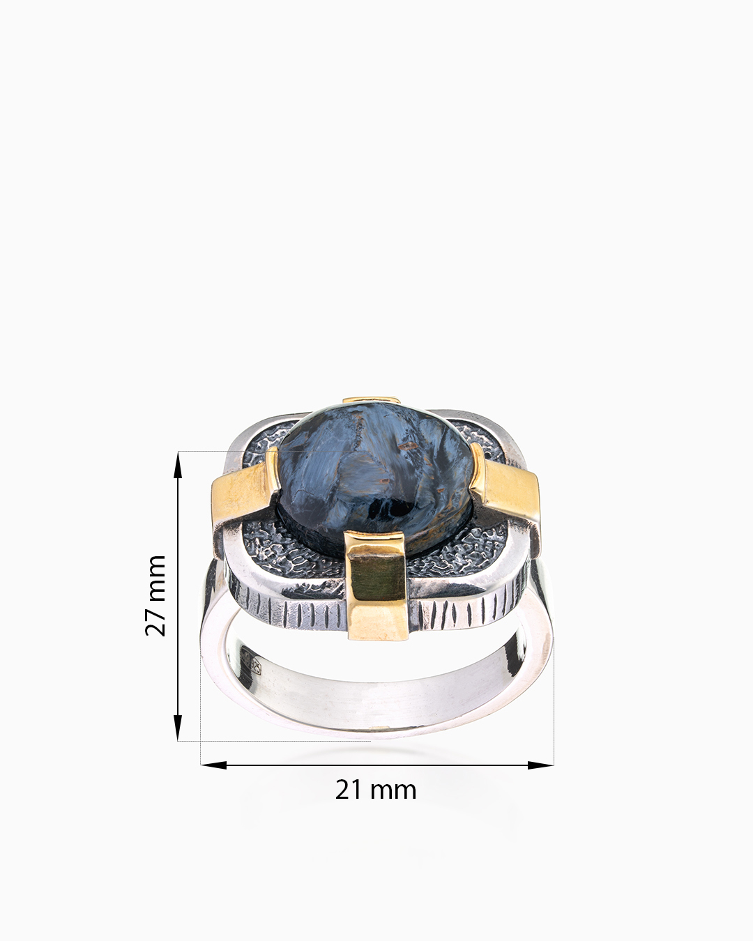 Кольцо из серебра с камнем питерсит | Ювелирные украшения Sarkissian - фото 8