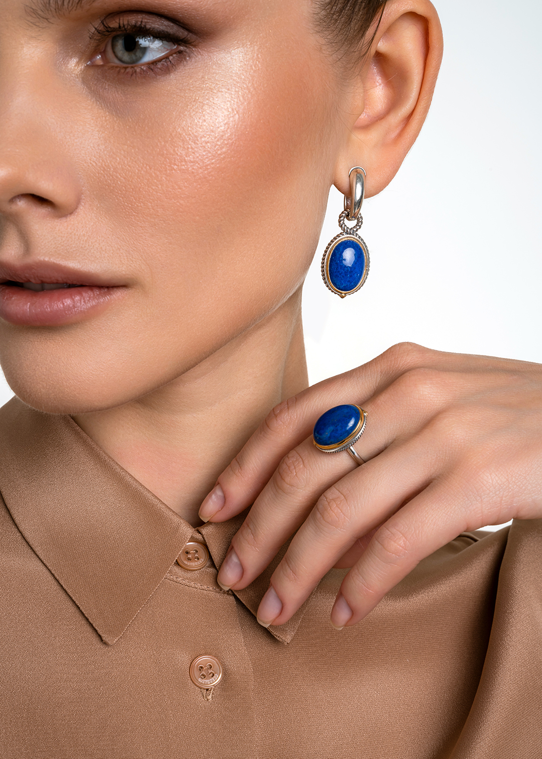 Серьги из серебра с камнем лазурит | Ювелирные украшения Sarkissian - фото 12