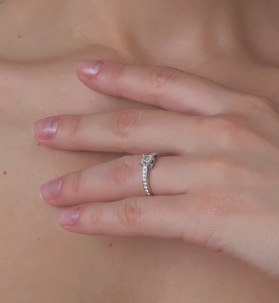 Кольцо из белого золота с бриллиантами | Ювелирные украшения Sarkissian - фото 1 d