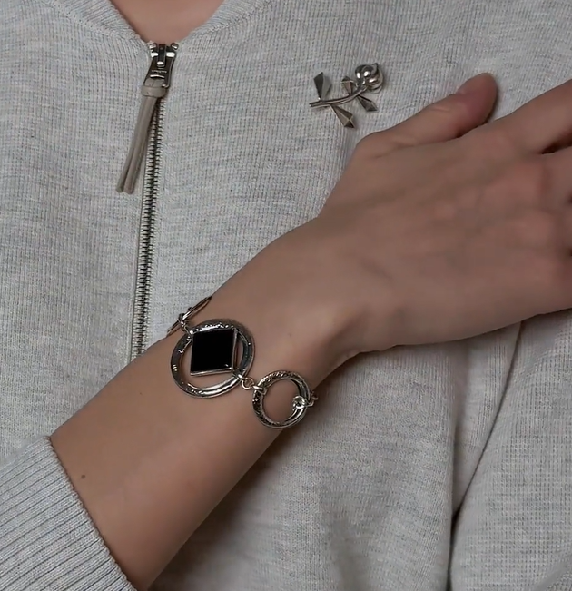 Браслет из серебра с камнем оникс | Ювелирные украшения Sarkissian - фото 7 d