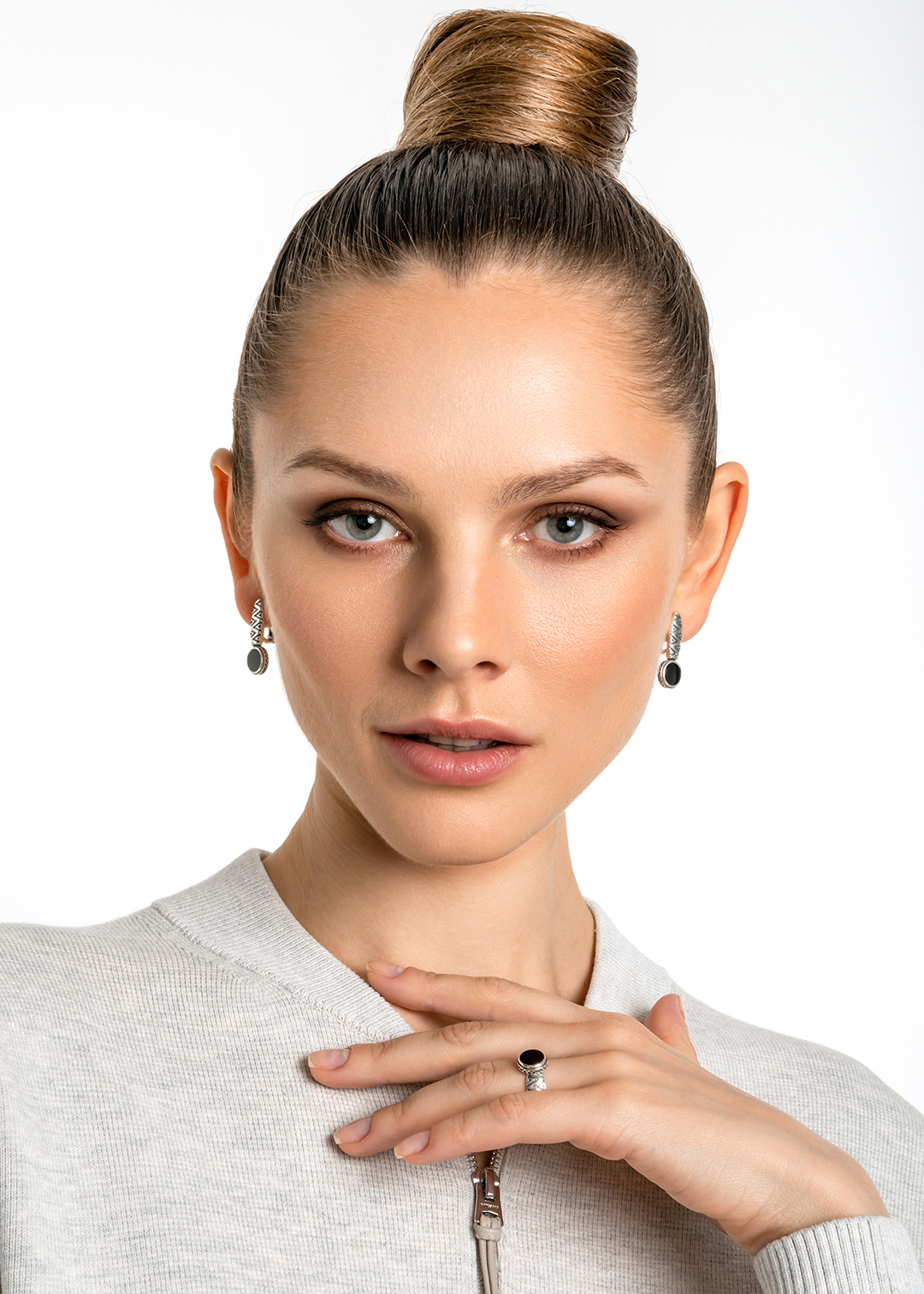 Серьги из серебра с камнем оникс | Ювелирные украшения Sarkissian - фото 12