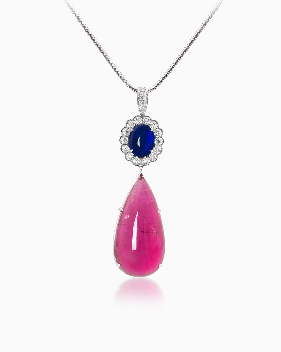 Подвеска из золота с камнем сапфир - фото 1