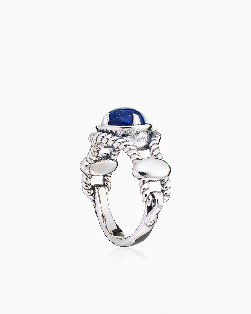 Кольцо из серебра с камнем лазурит | Ювелирные украшения Sarkissian - фото 7