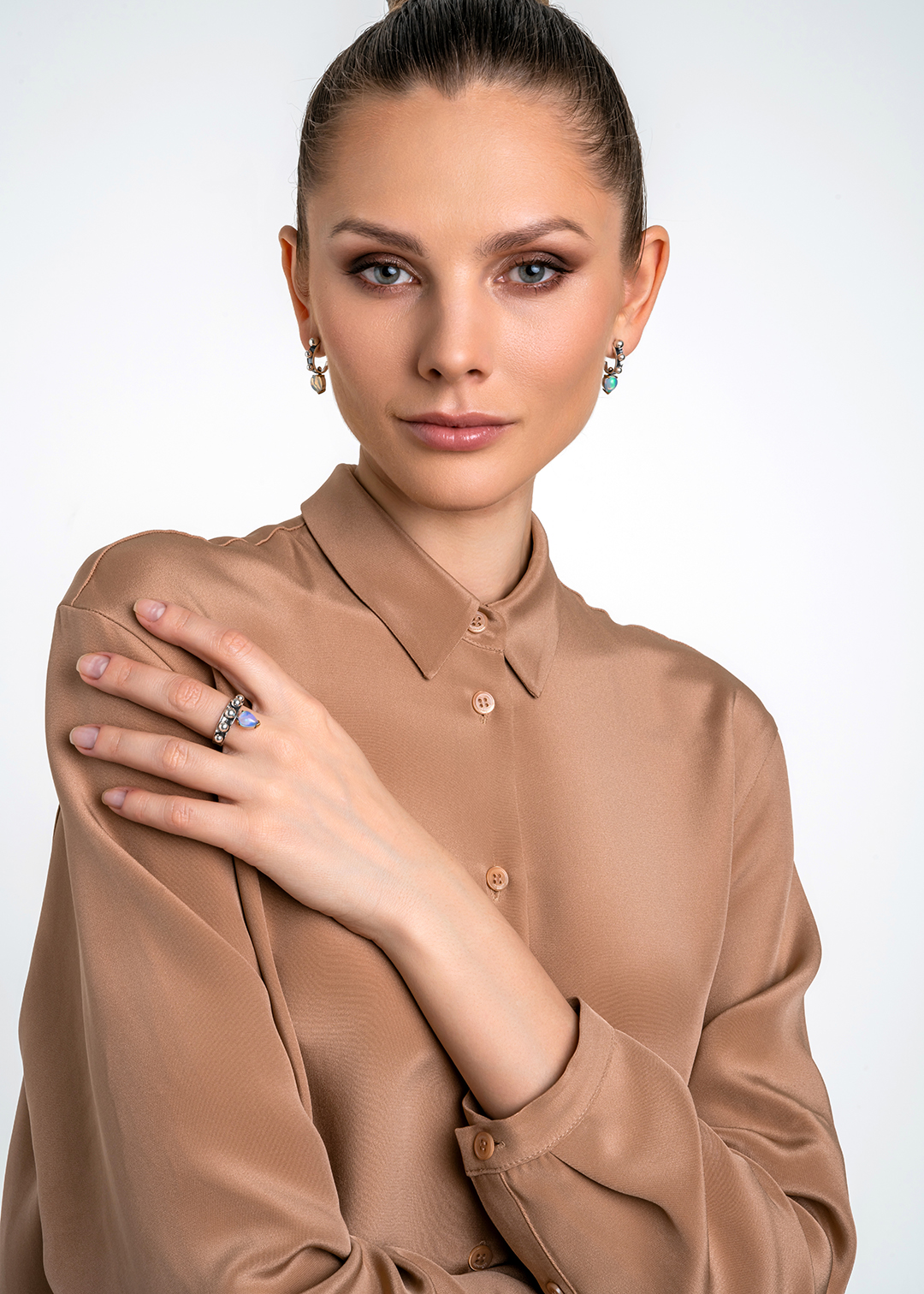 Кольцо из серебра с камнем опал | Ювелирные украшения Sarkissian - фото 14