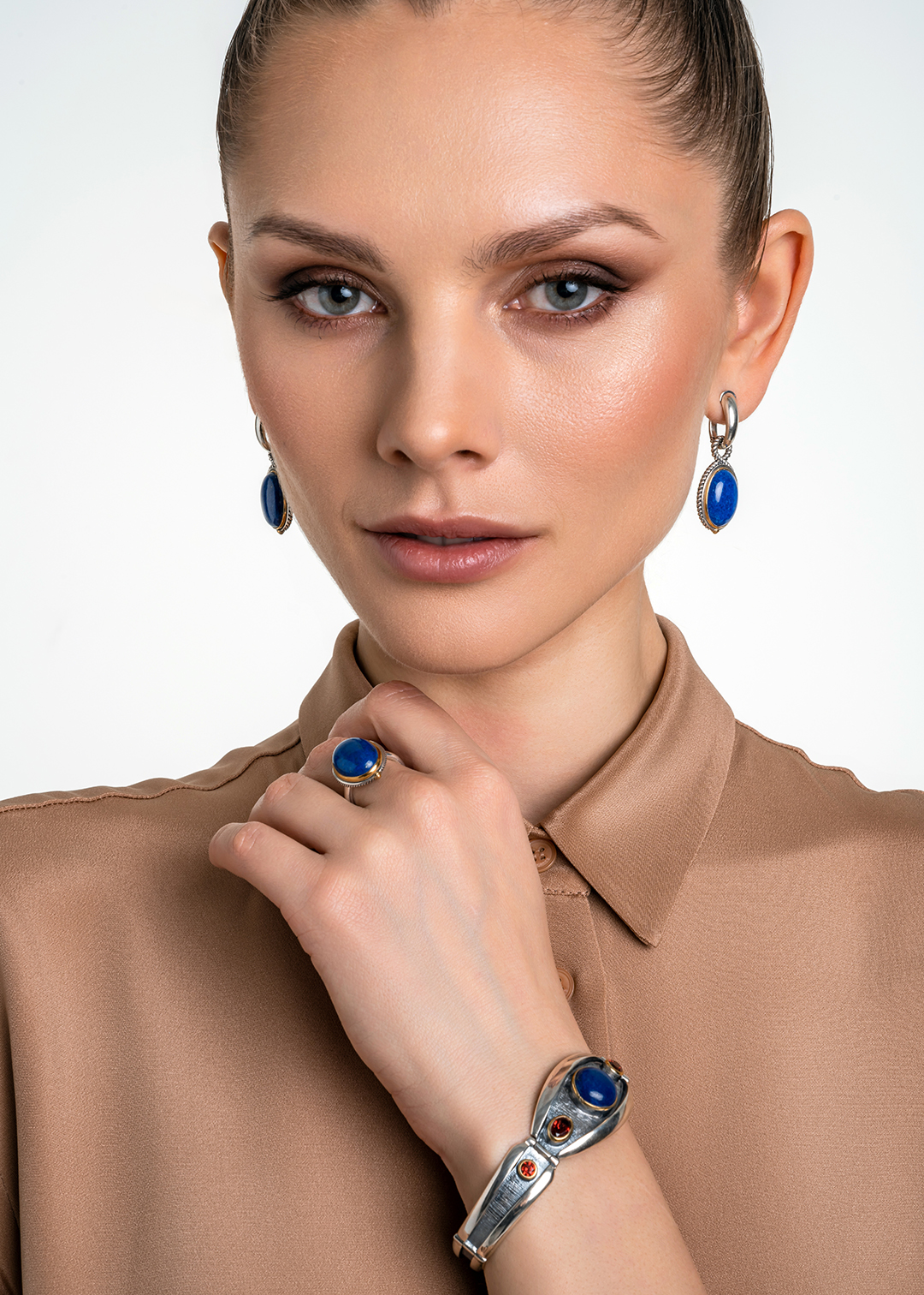 Серебряный браслет с камнем лазурит | Ювелирные украшения Sarkissian - фото 9