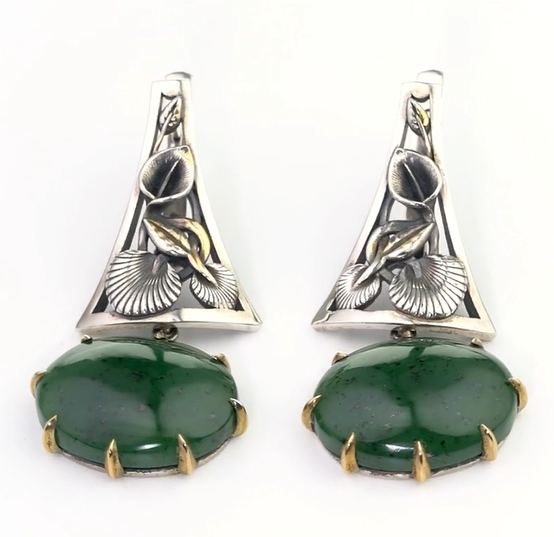 Серебряные серьги «Садовый Мотив» | Ювелирные украшения Sarkissian - фото 1 d