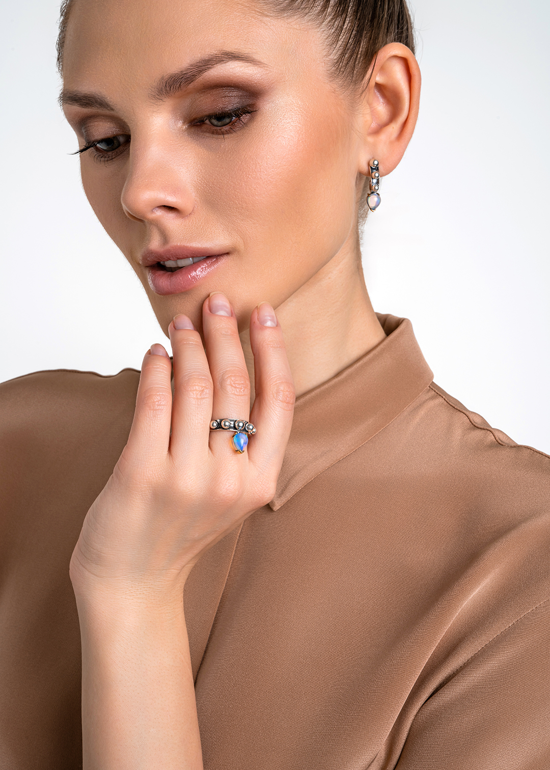 Кольцо из серебра с камнем опал | Ювелирные украшения Sarkissian - фото 13