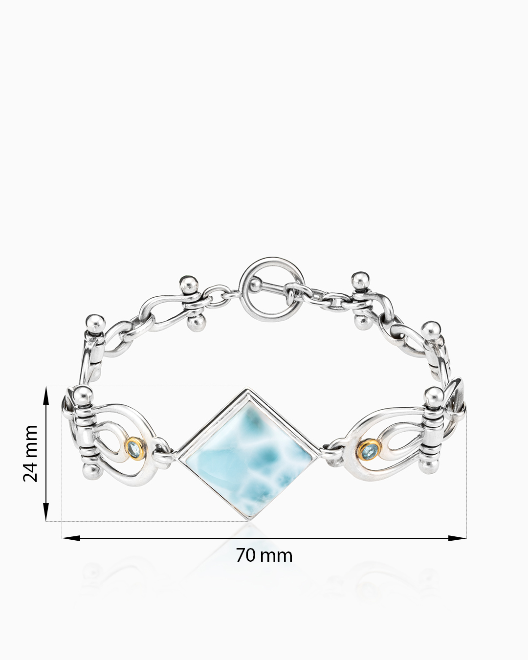 Браслет из серебра с камнем ларимар | Ювелирные украшения Sarkissian - фото 12