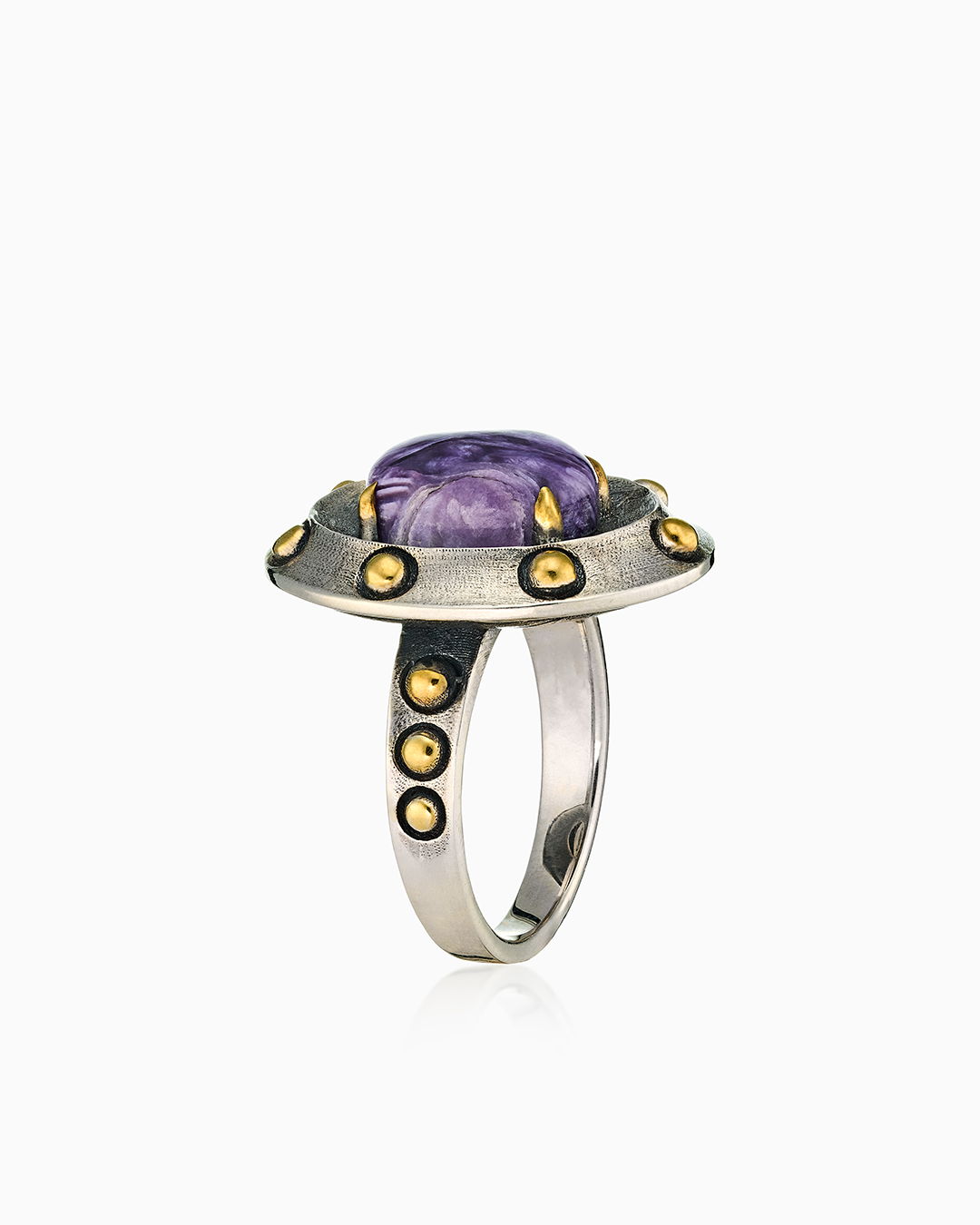 Серебряное кольцо с камнем чароит | Ювелирные украшения Sarkissian - фото 7