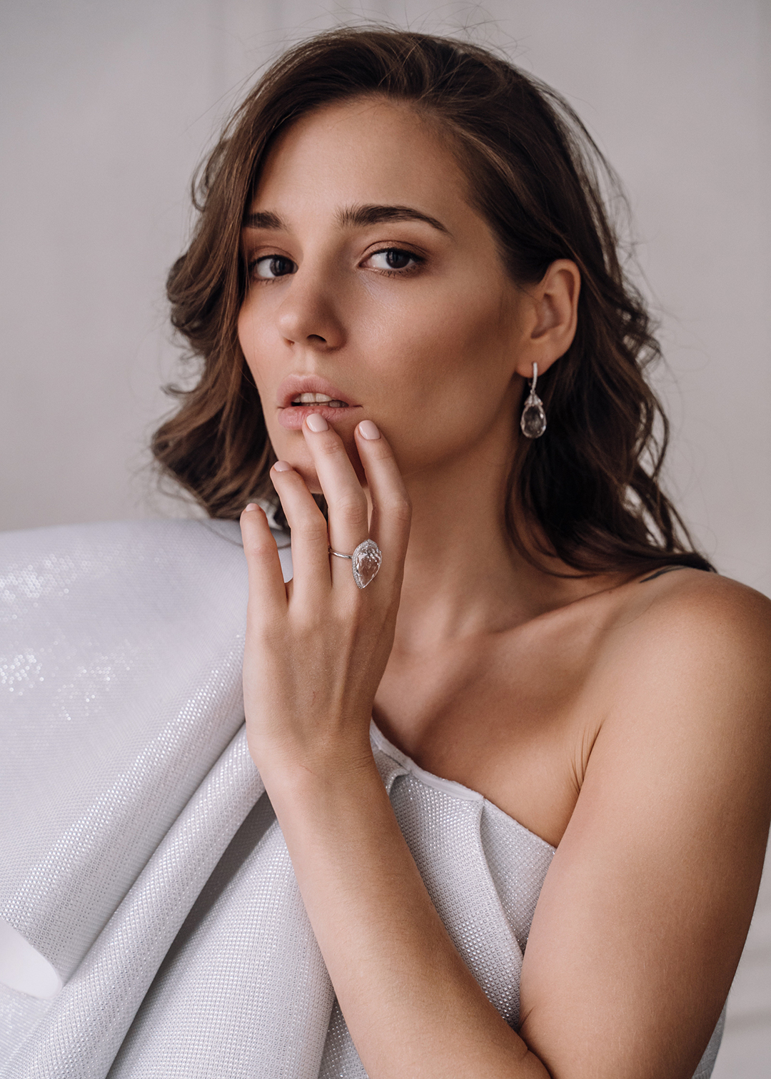 Кольцо из золота с камнем горный хрусталь | Ювелирные украшения Sarkissian - фото 12