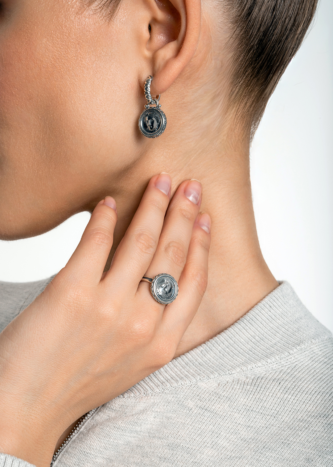 Серьги из серебра 925 пробы Богиня Анаит | Ювелирные украшения Sarkissian - фото 13