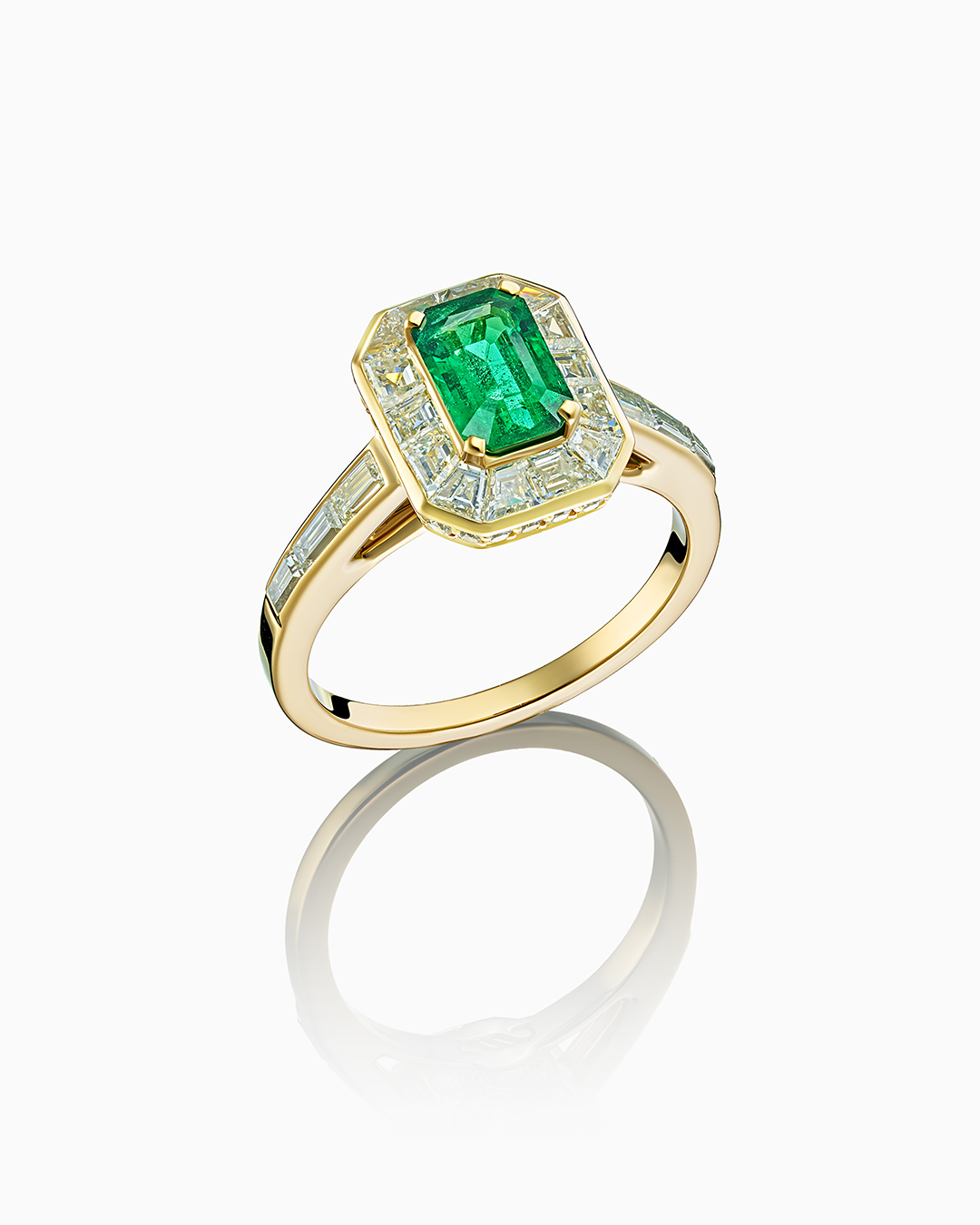 Кольцо из золота с бриллиантами и изумрудом | Ювелирные украшения Sarkissian - фото 6