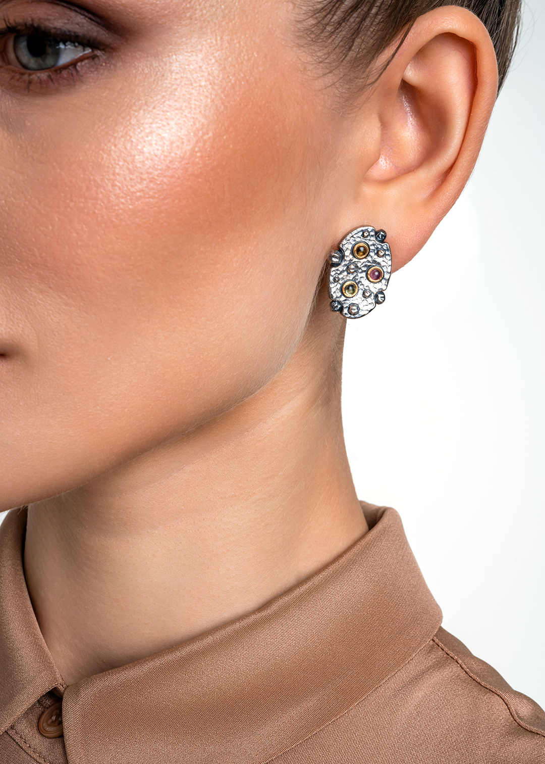 Серьги из серебра с камнем турмалин | Ювелирные украшения Sarkissian - фото 12