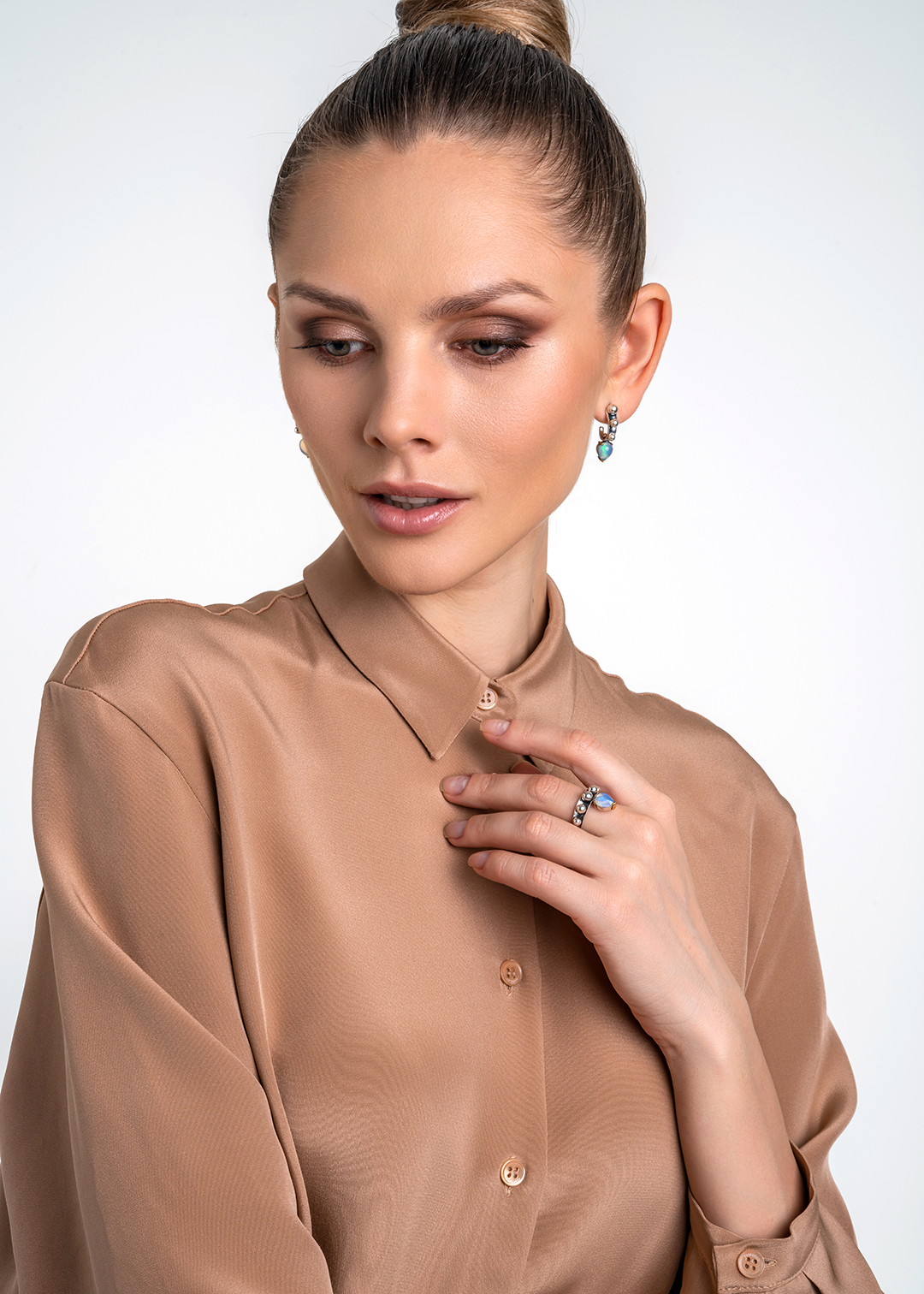 Серьги из серебра с камнем опал | Ювелирные украшения Sarkissian - фото 12