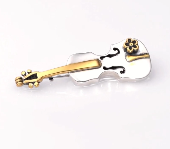 Серебряная брошь «Этюд» | Ювелирные украшения Sarkissian - фото 3 d