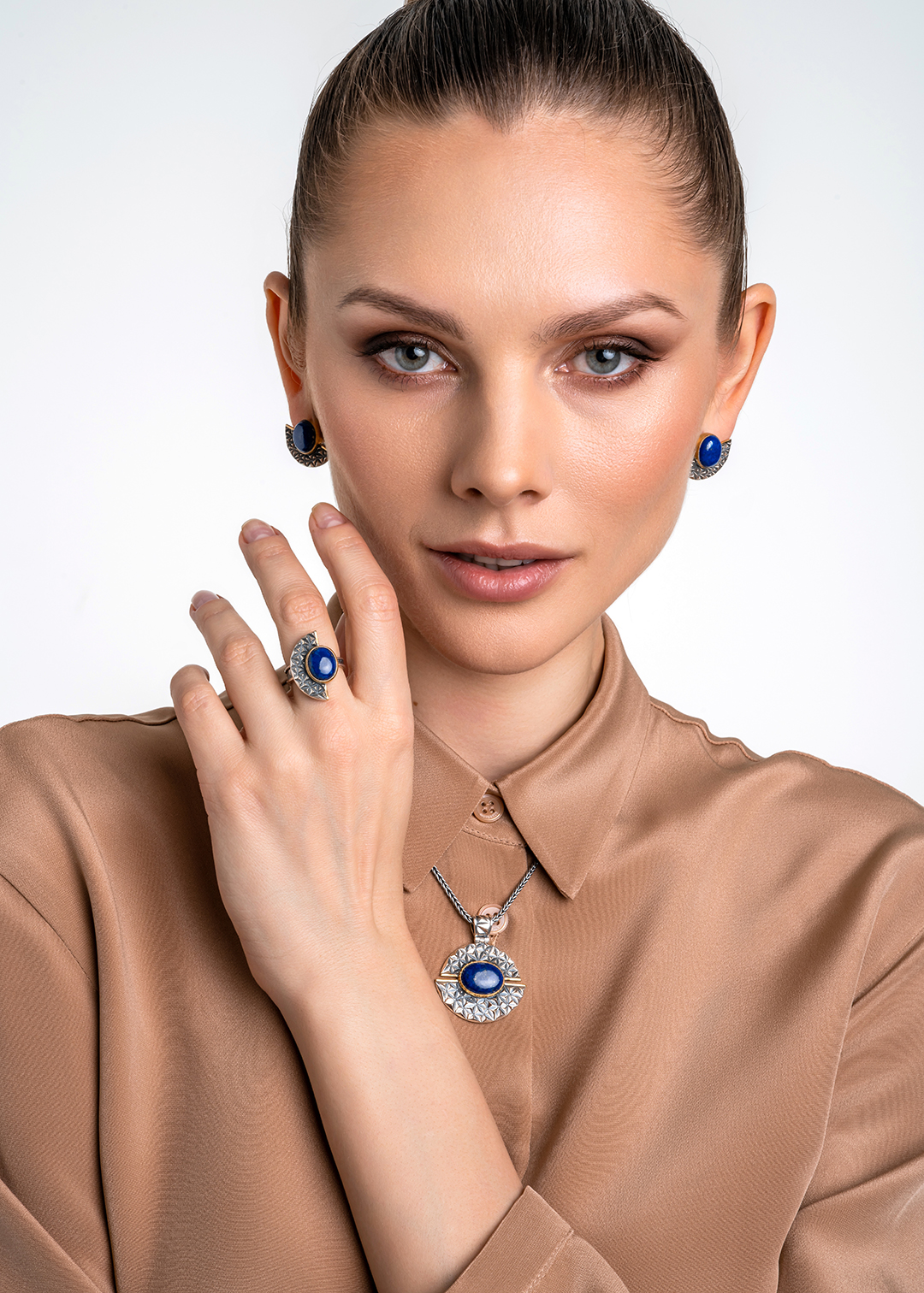 Серебряное кольцо «Лазурный Веер» | Ювелирные украшения Sarkissian - фото 18