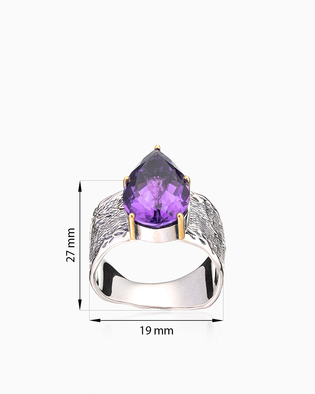 Серебряное кольцо «Пурпурный Лист» | Ювелирные украшения Sarkissian - фото 8