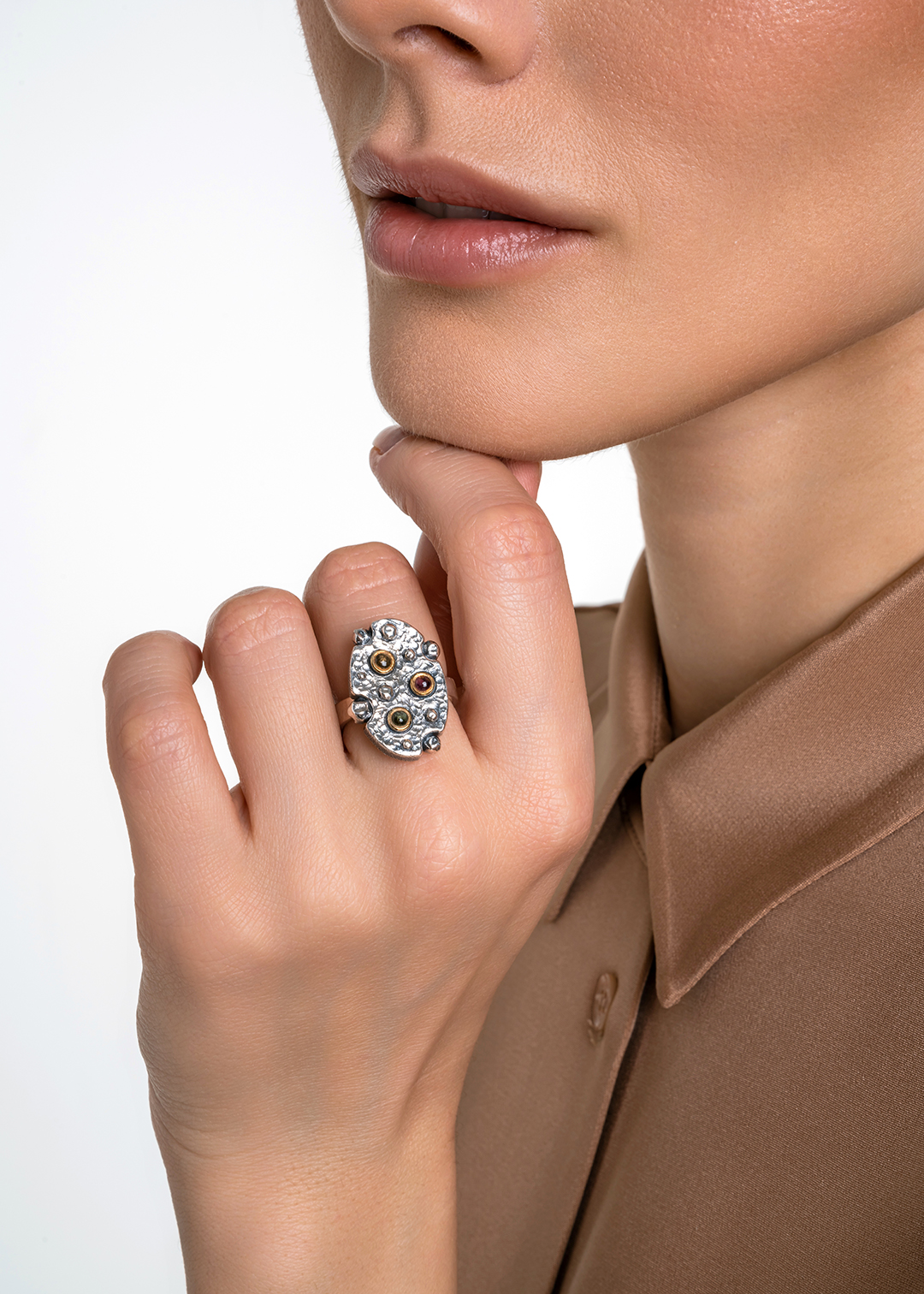 Кольцо из серебра с камнем турмалин | Ювелирные украшения Sarkissian - фото 15