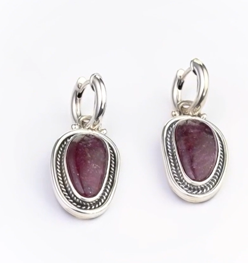 Серьги из серебра с камнем турмалин | Ювелирные украшения Sarkissian - фото 1 d