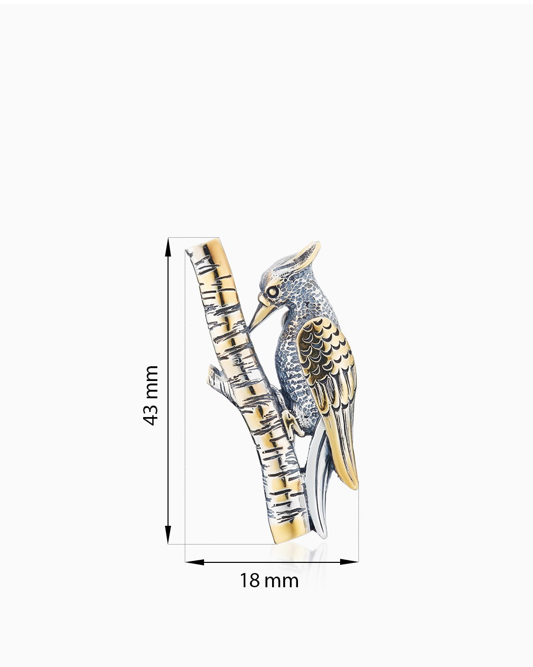 Брошь из серебра с камнем без вставок | Ювелирные украшения Sarkissian - фото 8