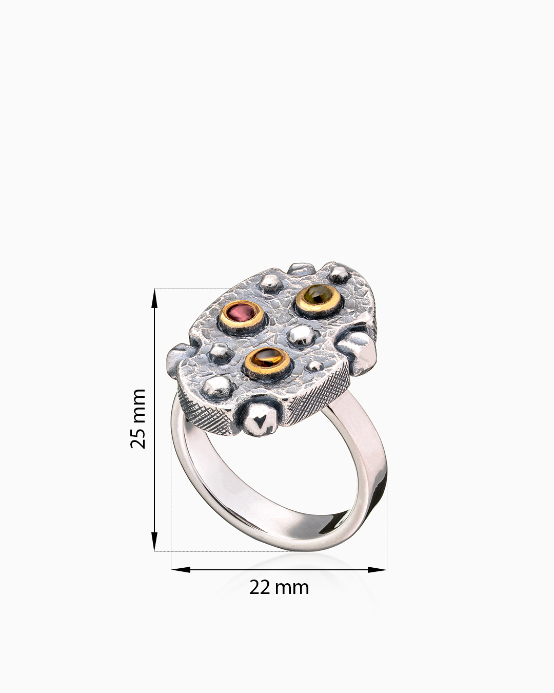 Кольцо из серебра с камнем турмалин | Ювелирные украшения Sarkissian - фото 8