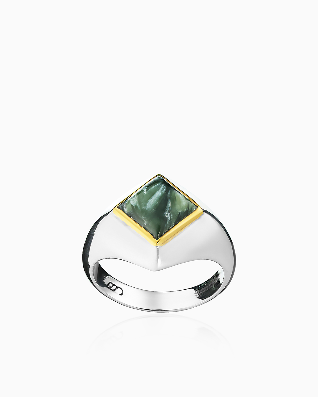 Серебряное кольцо «Серафинитовое Око» - фото 1