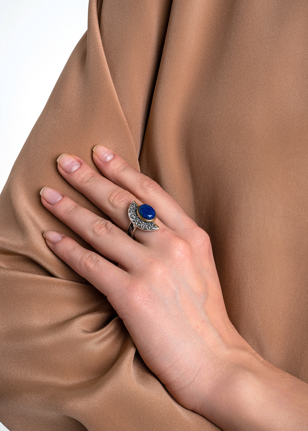 Серебряное кольцо «Лазурный Веер» | Ювелирные украшения Sarkissian - фото 13