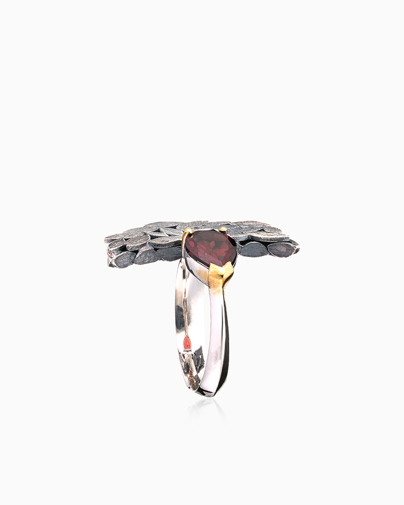 Кольцо из серебра с камнем гранат | Ювелирные украшения Sarkissian - фото 6