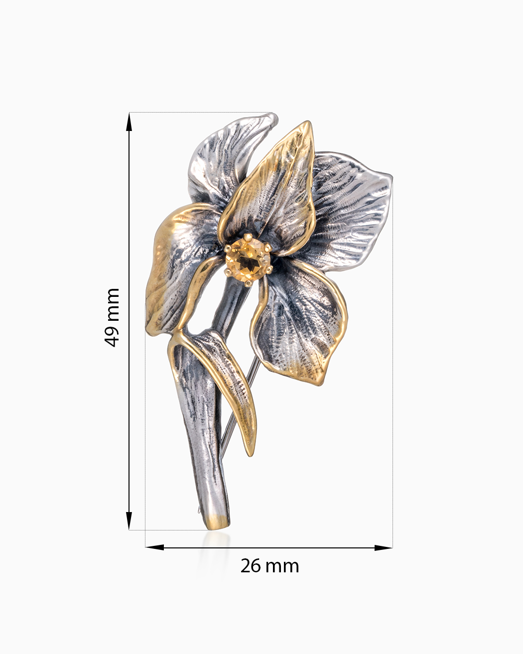 Серебряная брошь «Весенний Ирис» - фото 2