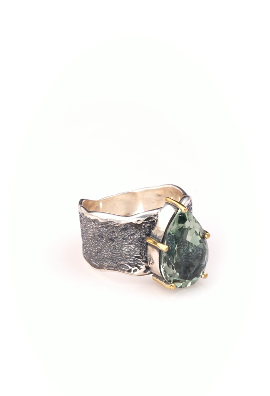 Серебряное кольцо «Мятный Лист» | Ювелирные украшения Sarkissian - фото 1 d