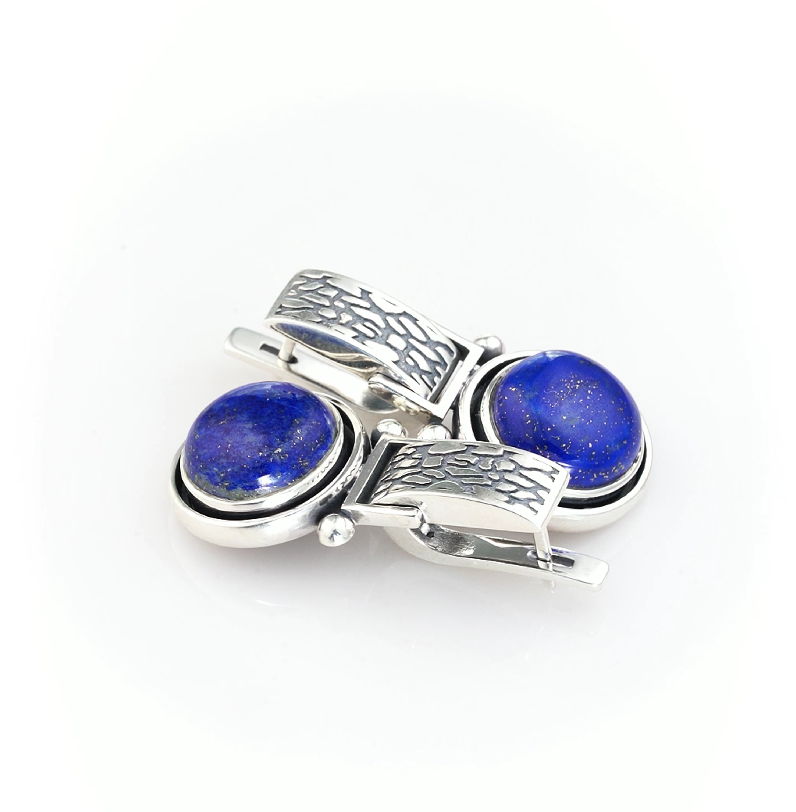 Серебряные серьги «Лазуритовые Чары» | Ювелирные украшения Sarkissian - фото 1 d