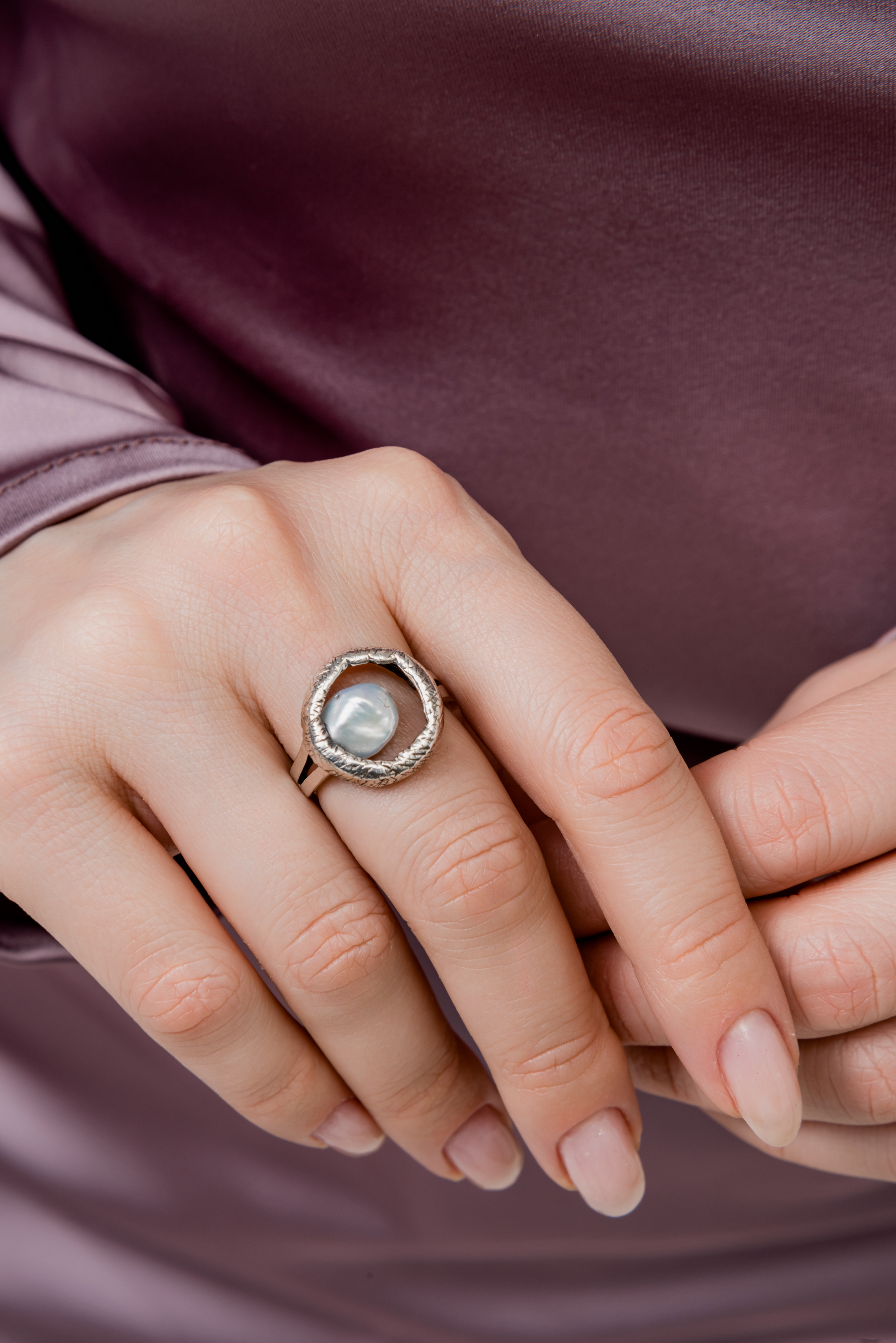 Серебряное кольцо "Жемчужный Клад" - фото 2