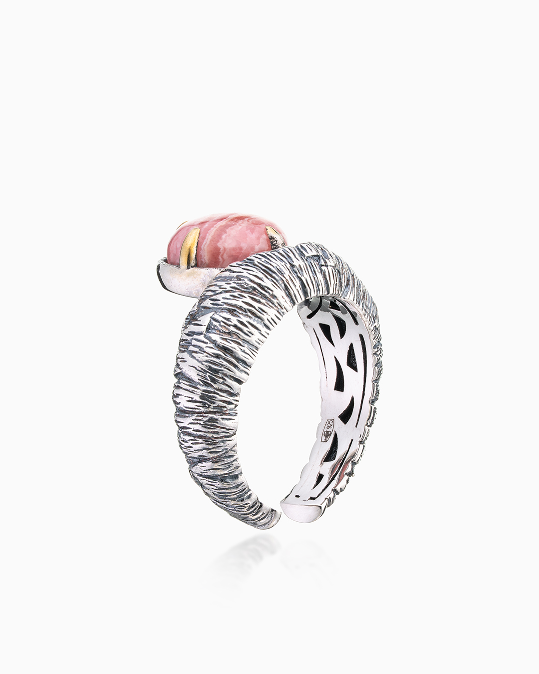Сереборяное кольцо "Родохрозитовый Шелк" | Ювелирные украшения Sarkissian - фото 18