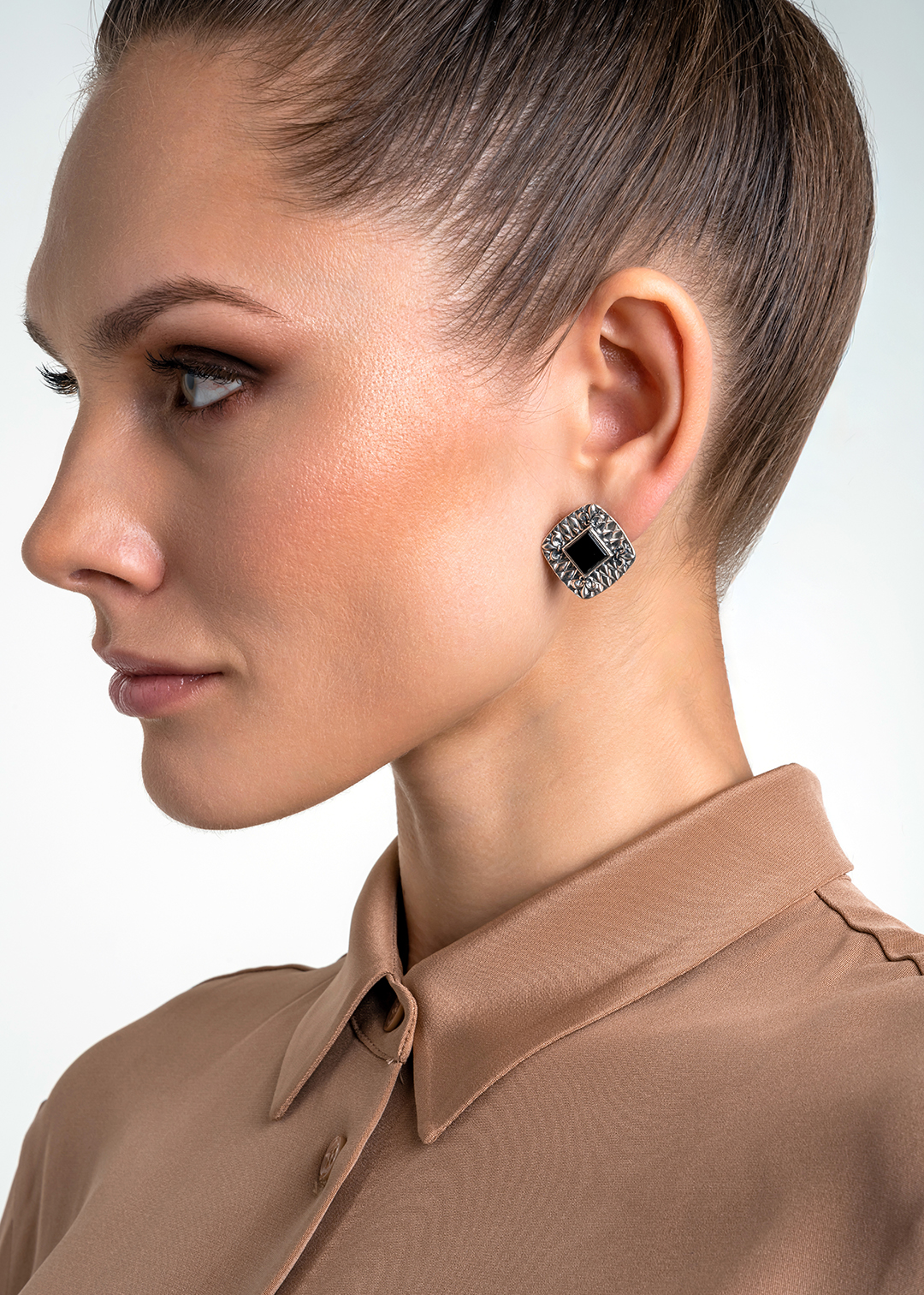 Серьги из серебра с камнем оникс | Ювелирные украшения Sarkissian - фото 12