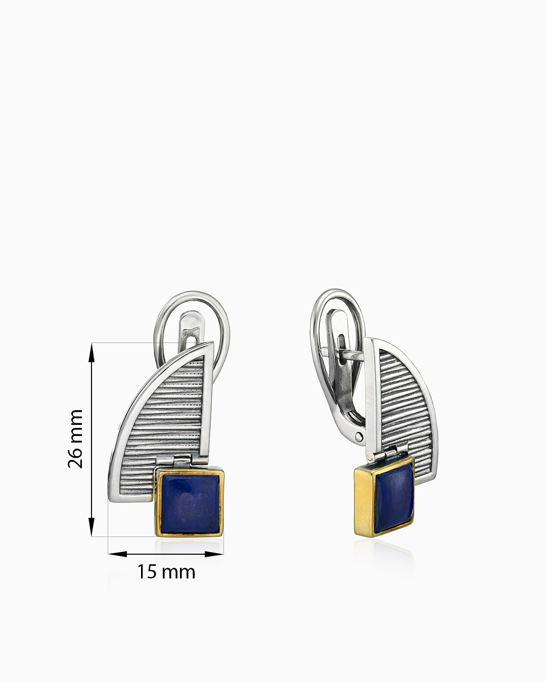 Серьги из серебра с камнем лазурит | Ювелирные украшения Sarkissian - фото 16