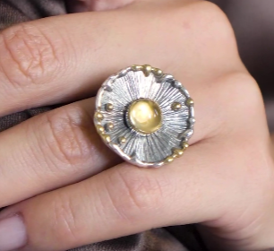 Серебряное кольцо «Диск Солнца» | Ювелирные украшения Sarkissian - фото 5 d