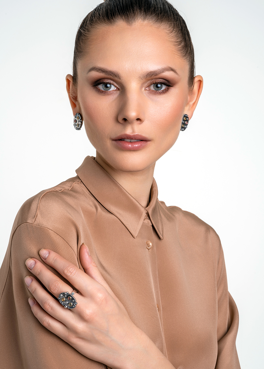 Кольцо из серебра с камнем турмалин | Ювелирные украшения Sarkissian - фото 17