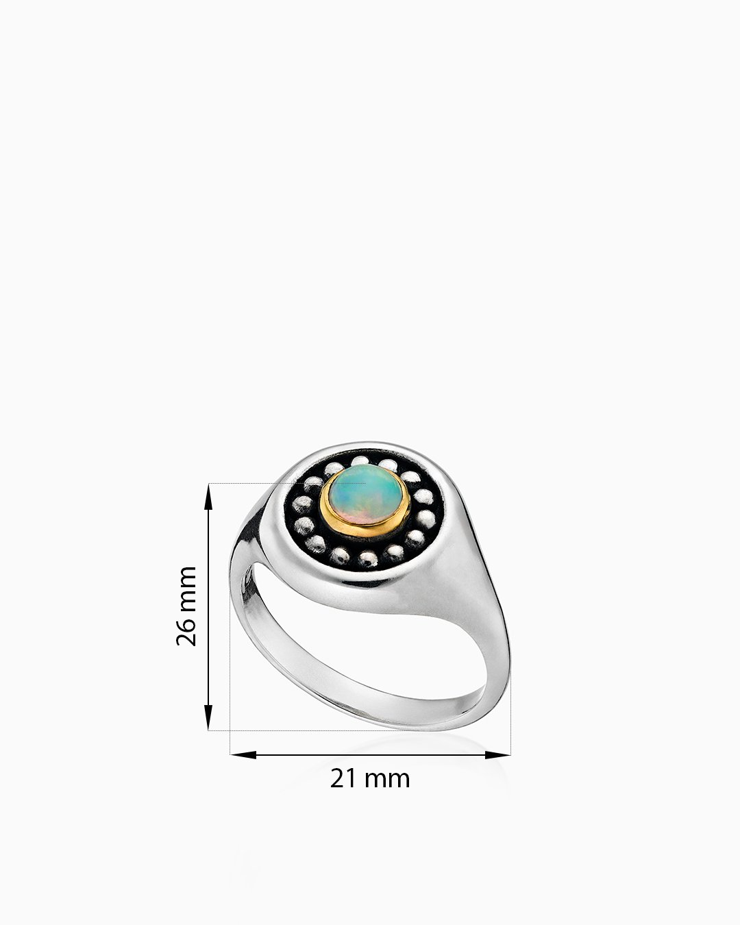 Кольцо из серебра с камнем опал | Ювелирные украшения Sarkissian - фото 8