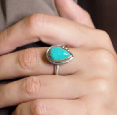 Серебряное кольцо «Капля» | Ювелирные украшения Sarkissian - фото 7 d