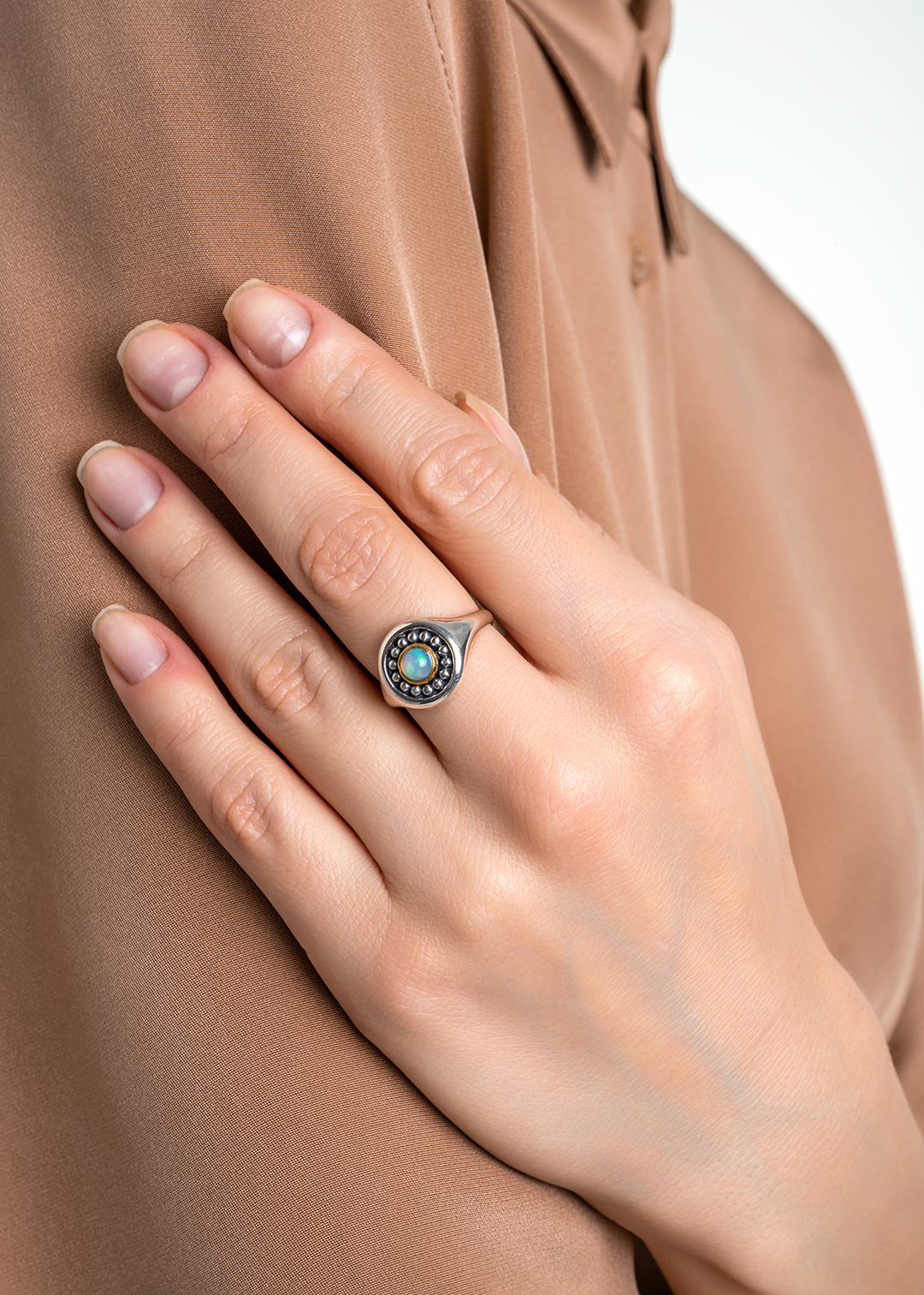 Кольцо из серебра с камнем опал | Ювелирные украшения Sarkissian - фото 14