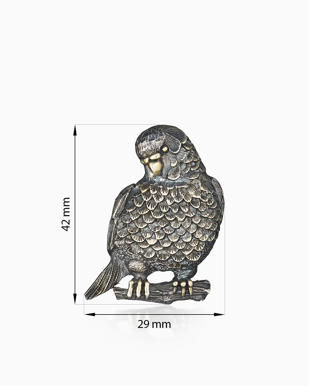 Брошь из серебра с камнем без вставок - фото 2