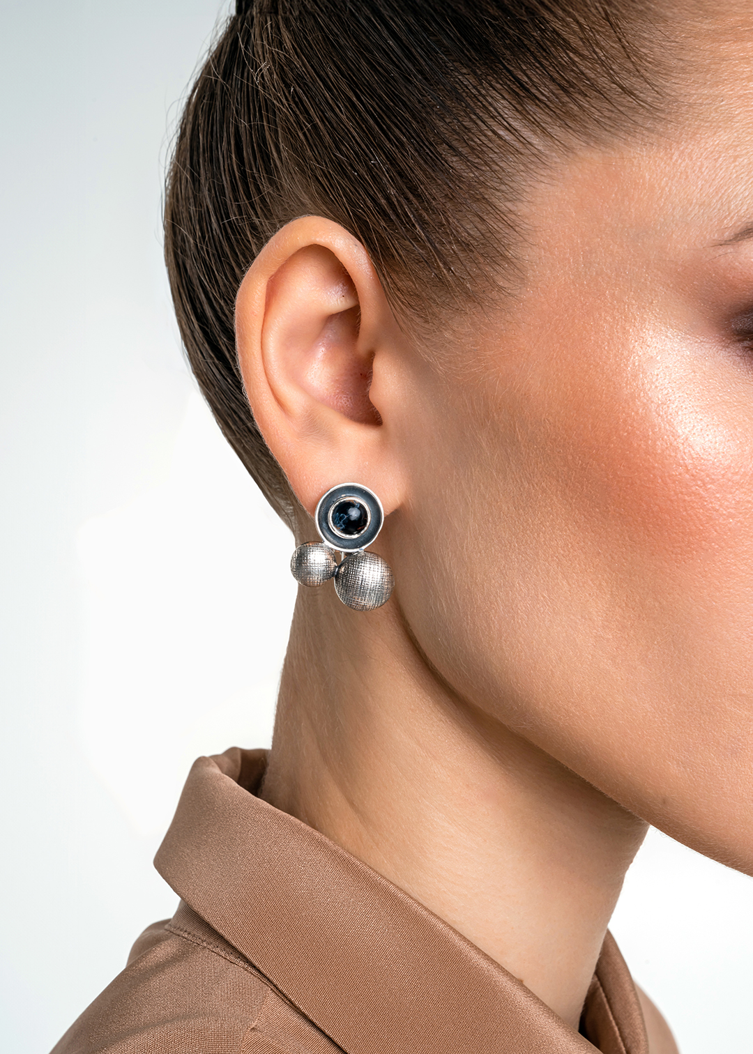 Серьги из серебра с камнем питерсит | Ювелирные украшения Sarkissian - фото 11