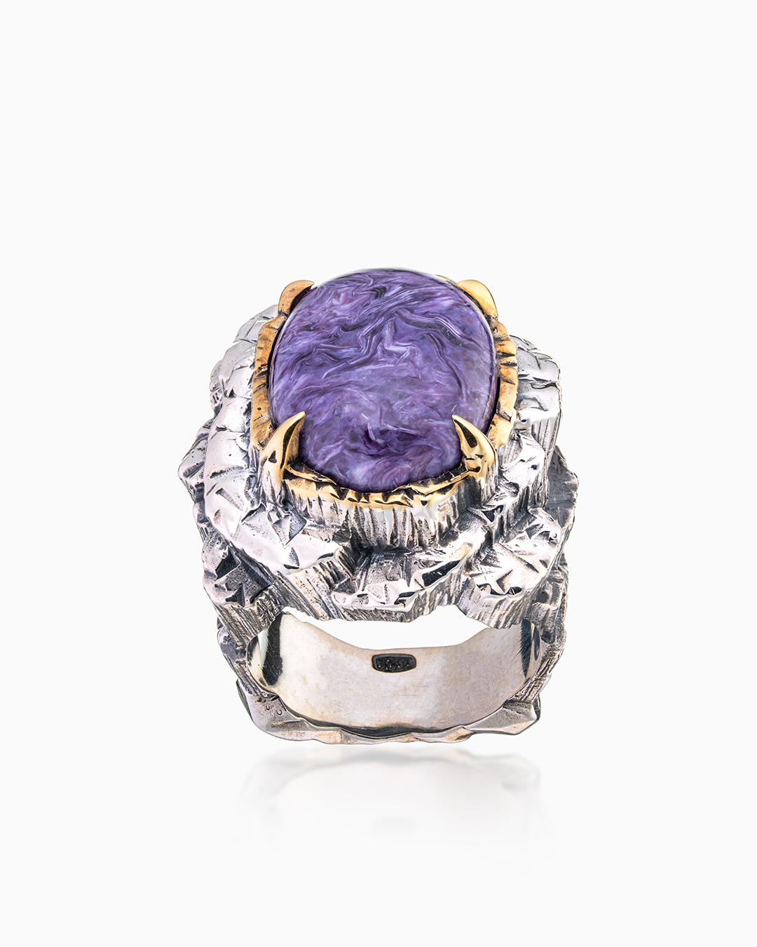 Серебряное кольцо «Пурпурная Галактика» - фото 2