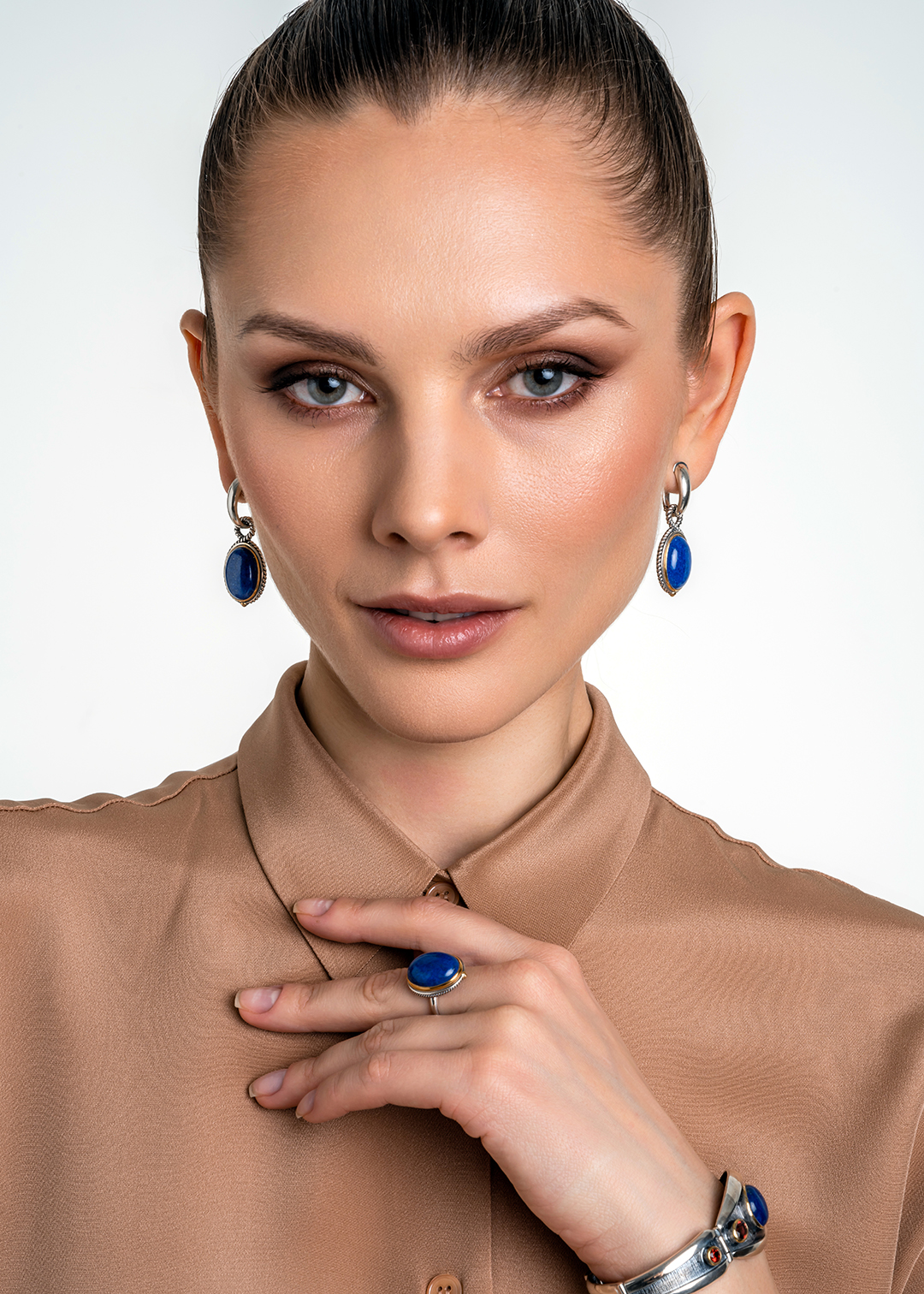 Серьги из серебра с камнем лазурит | Ювелирные украшения Sarkissian - фото 13