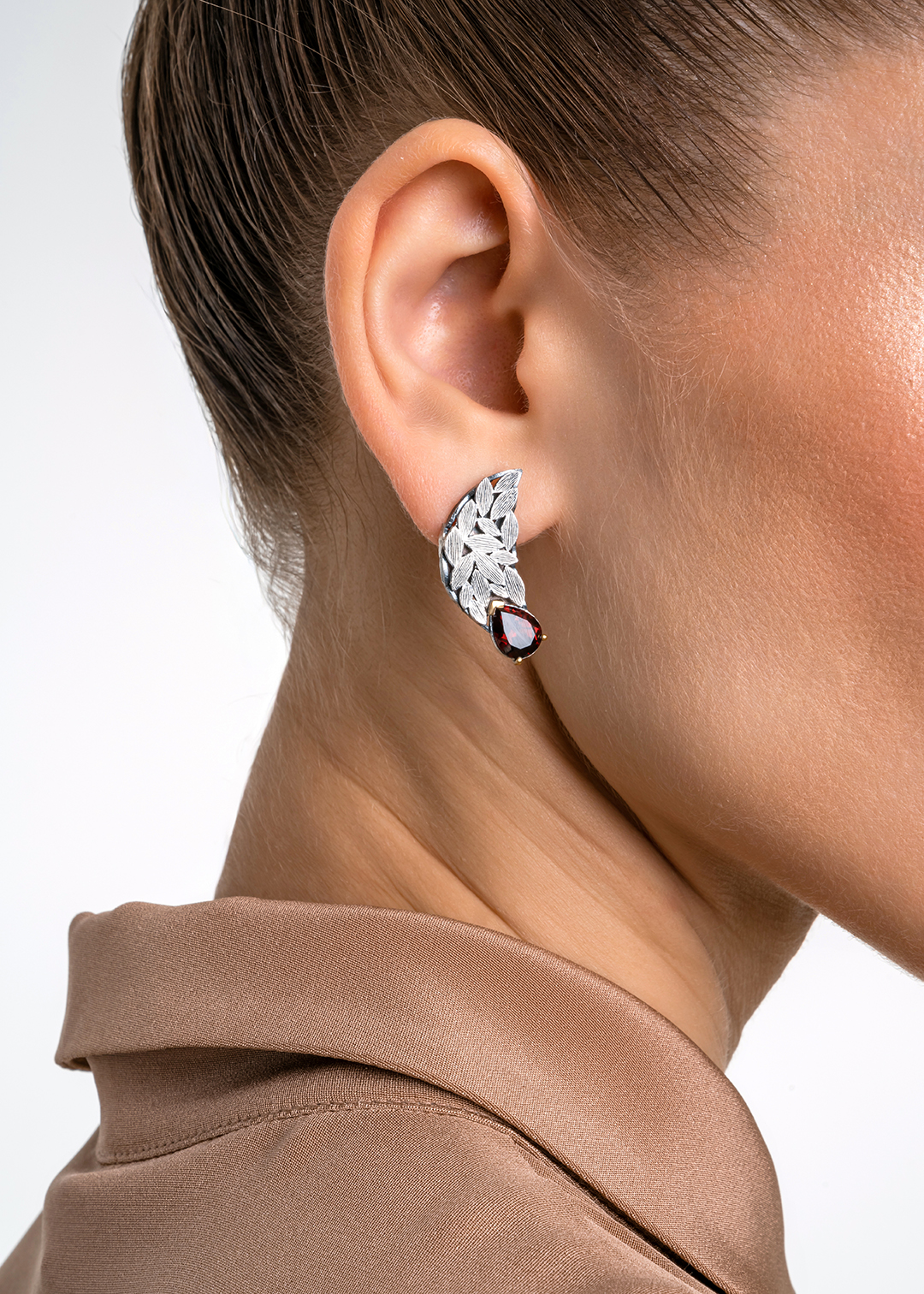 Серьги с гранатом из серебра | Ювелирные украшения Sarkissian - фото 13