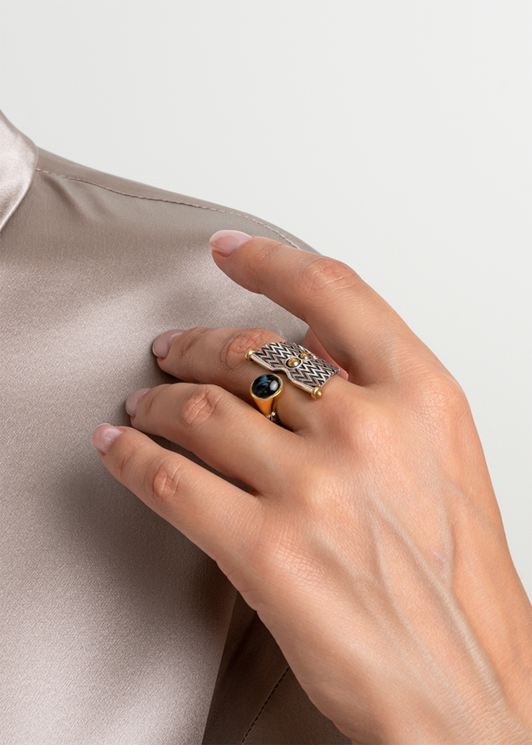 Серебряное кольцо «Питерситовый Парус» - фото 2